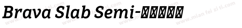 Brava Slab Semi字体转换